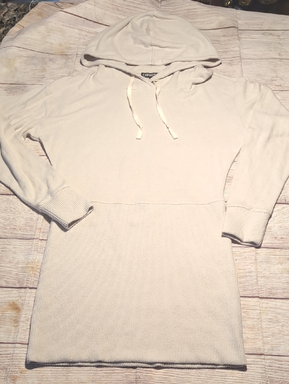 Express Hooded Long Sleeve Lightweight Sweater Dress Size Small